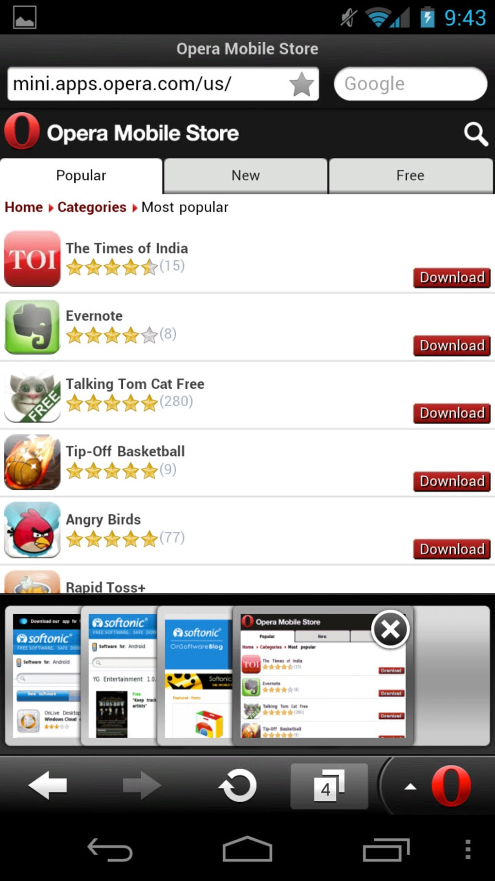 download opera mini for android 2.3